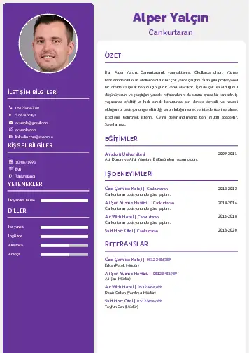 Cankurtaran CV Örnekleri cv indir